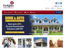 Tablet Screenshot of firefighterinsuranceservices.com